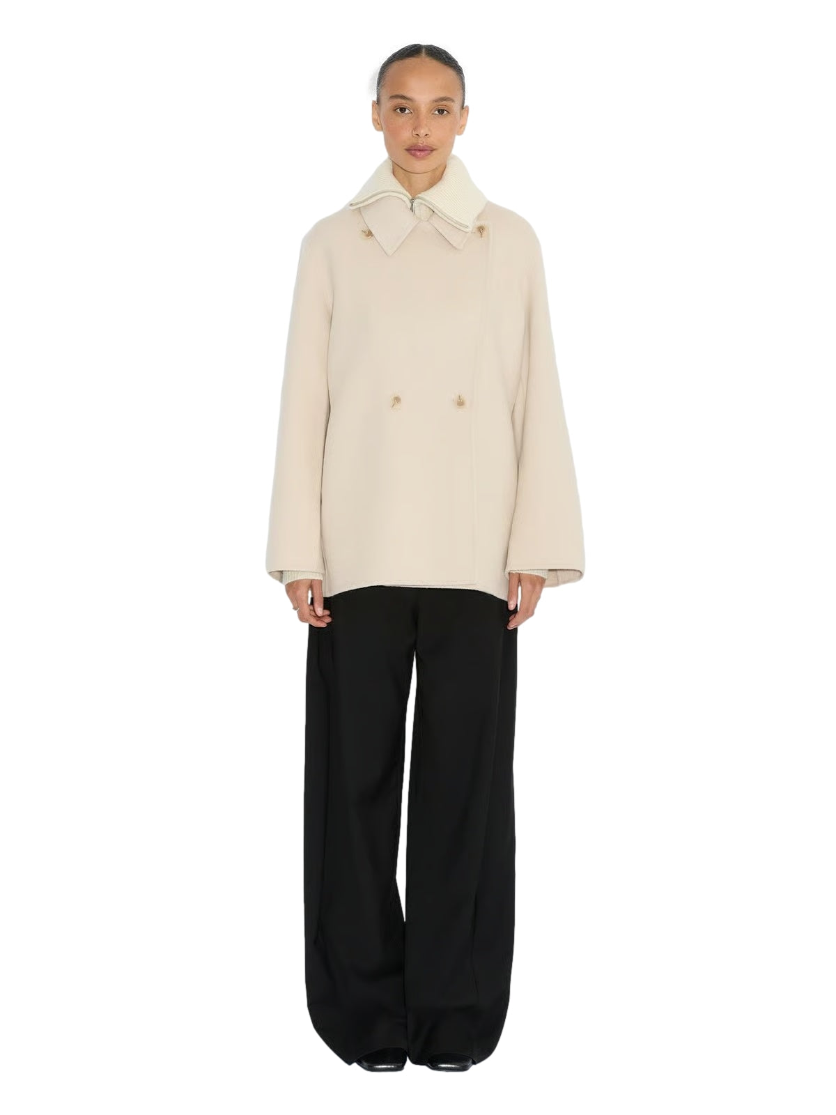 Holzweiler Felsa Wool Peacoat Jakke Beige - modostore.no