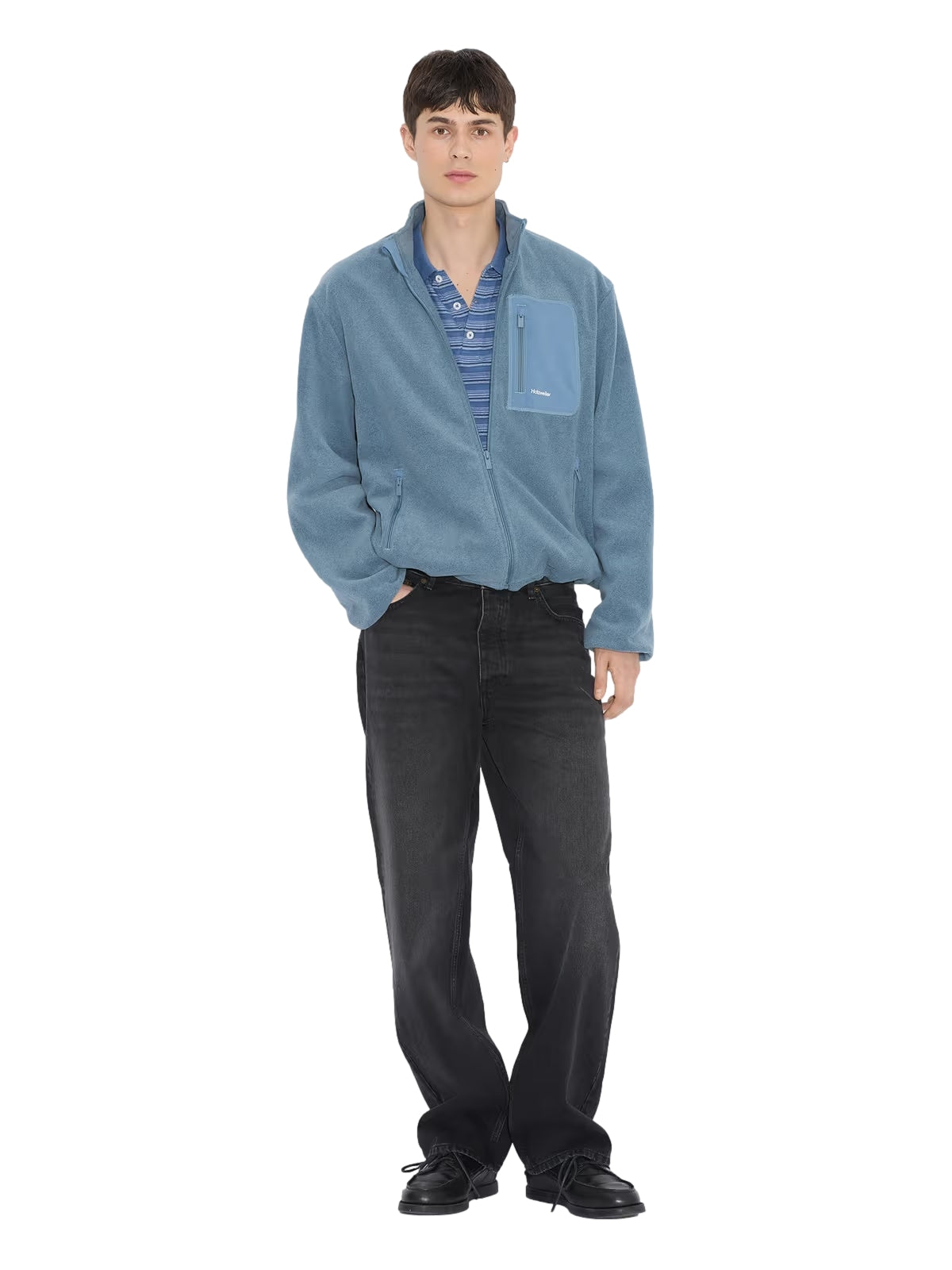 Holzweiler Regular Fleece Jacket Jakke Blå - modostore.no