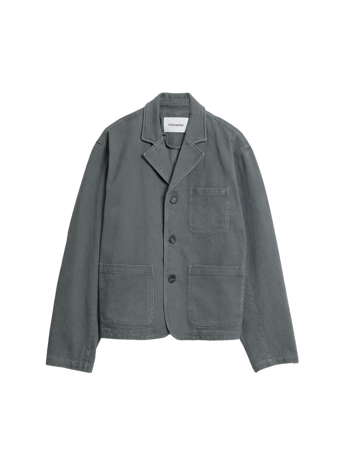 Holzweiler Relaxed Twill Blazer Blazer Gråblå - modostore.no
