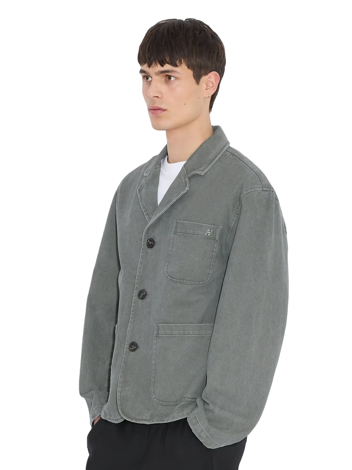 Holzweiler Relaxed Twill Blazer Blazer Gråblå - modostore.no