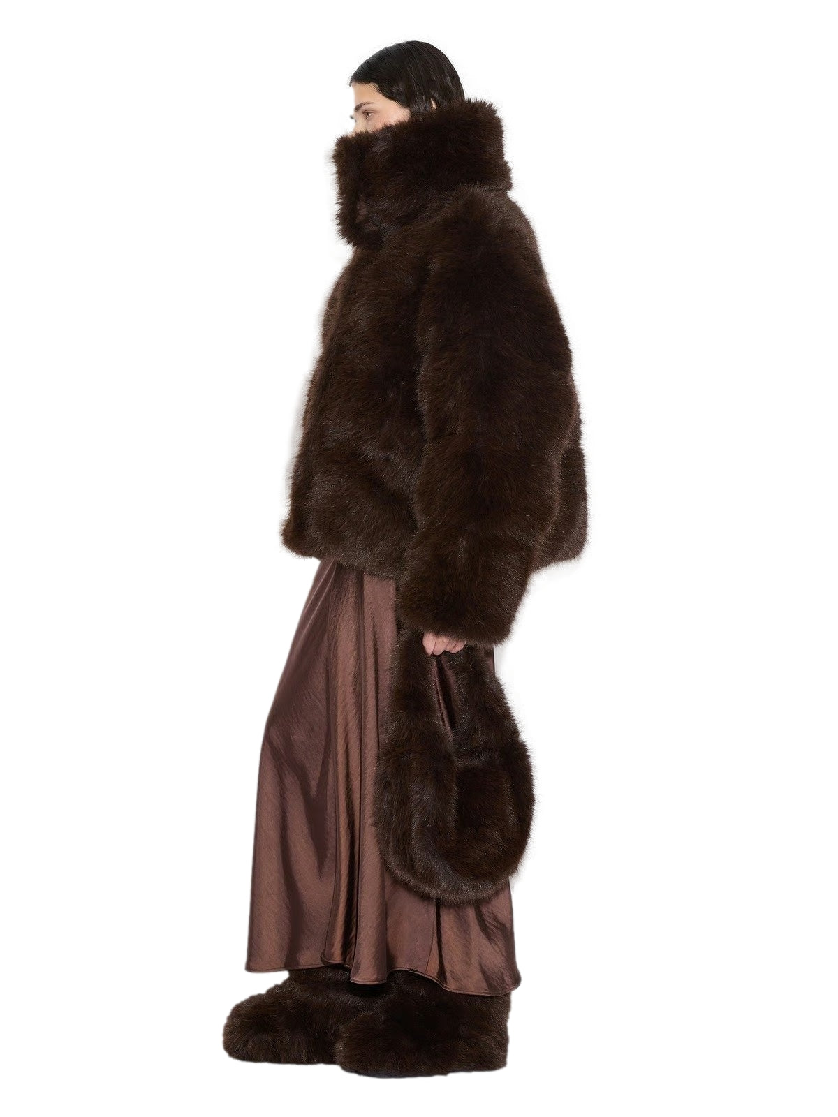 Holzweiler Steilia Fauxfur Down Jkt Jakke Brun - modostore.no