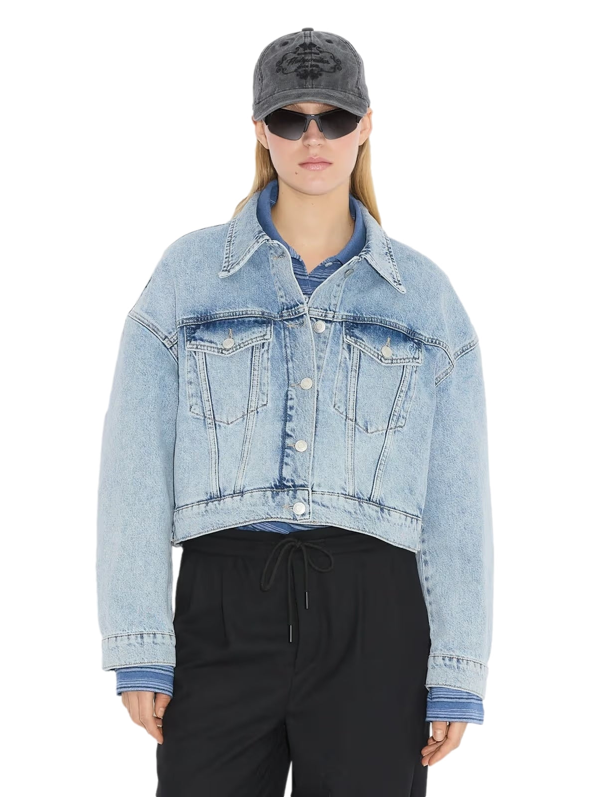 Holzweiler W Cropped Denim Jacket Jakke Lyseblå - modostore.no