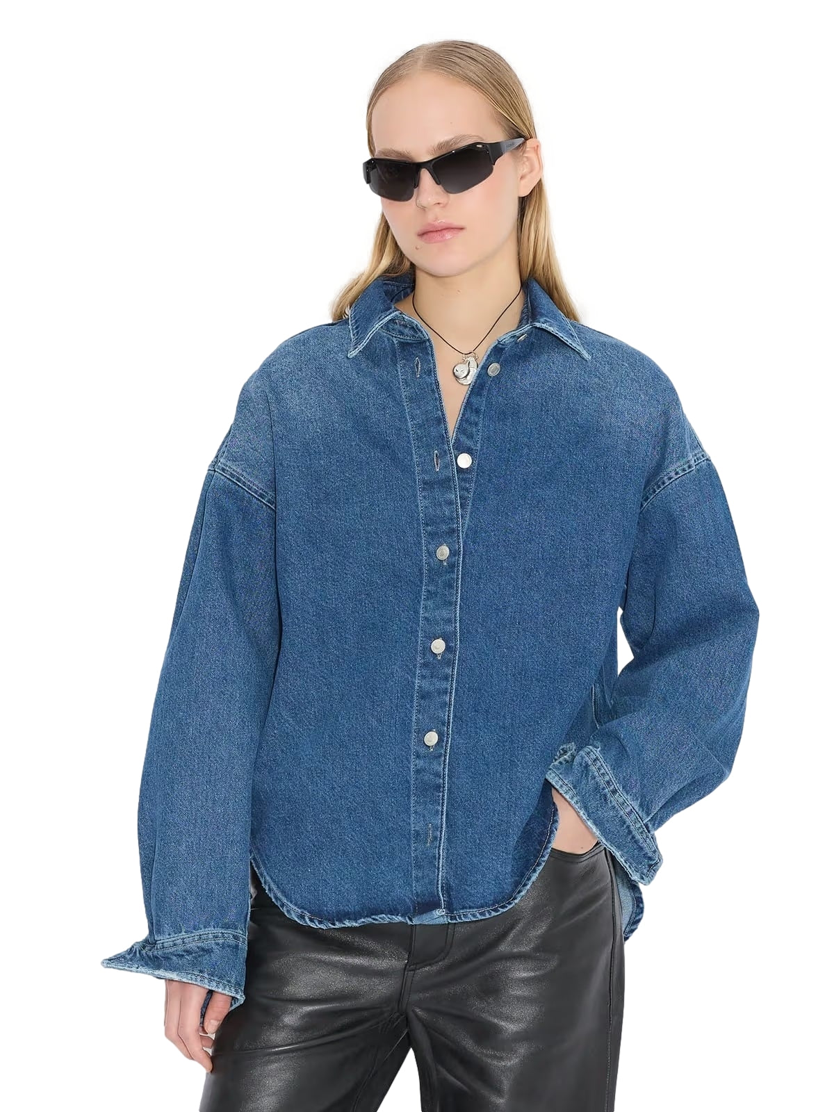 Holzweiler W Relaxed Denim Shirt Skjorte Denim - modostore.no
