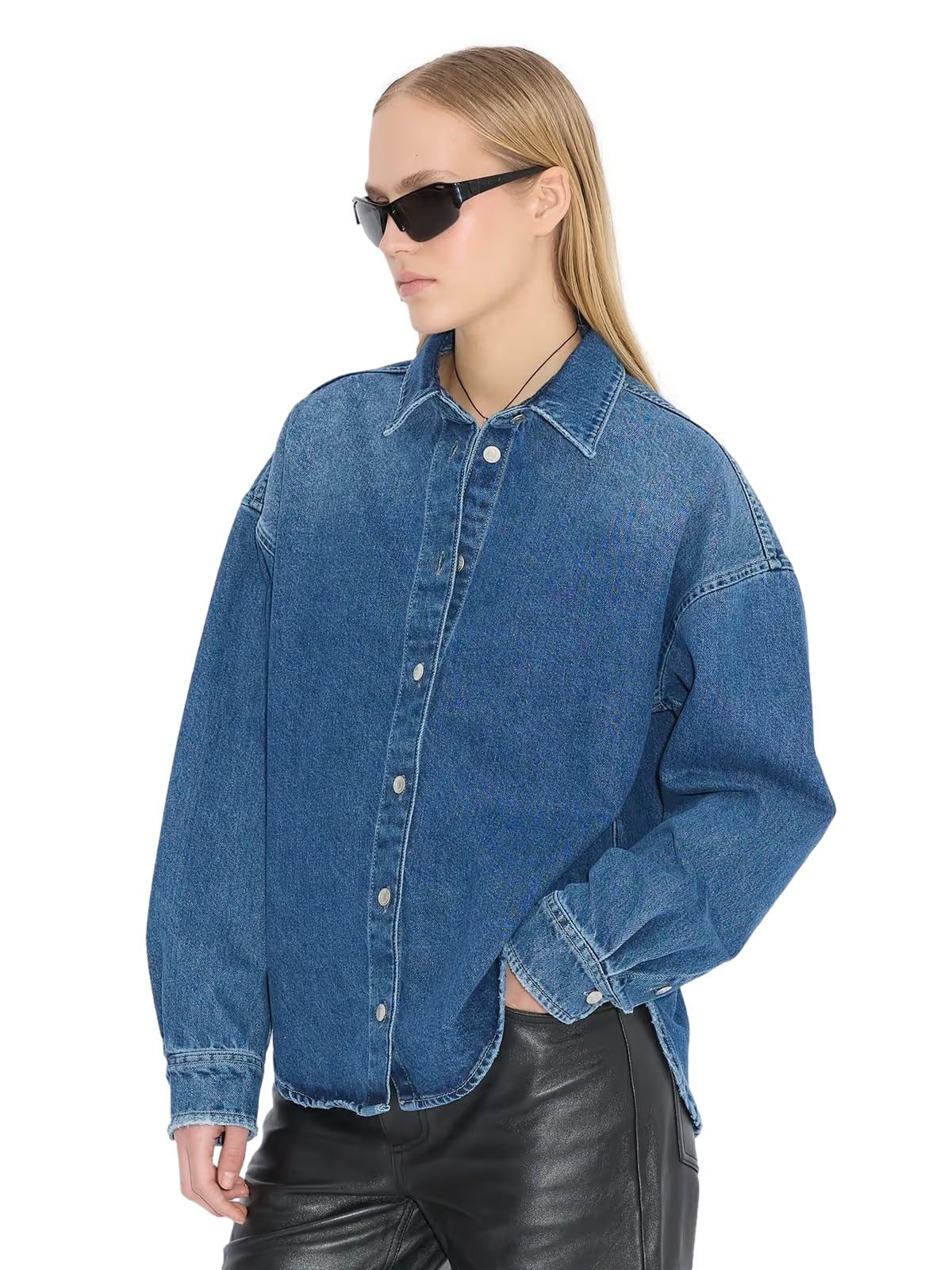 Holzweiler W Relaxed Denim Shirt Skjorte Denim - modostore.no