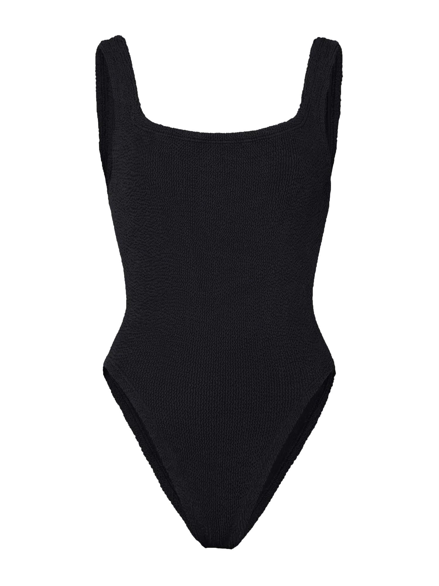 Hunza G Square Neck Swim Black Badedrakt Sort - modostore.no