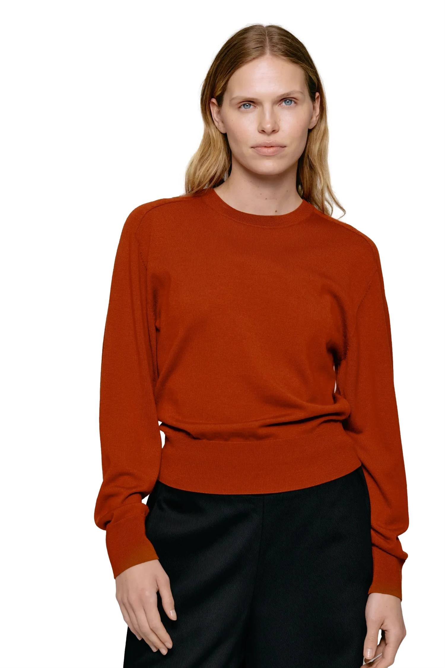 Julie Josephine Hanne Sweater Genser Rustrød - modostore.no