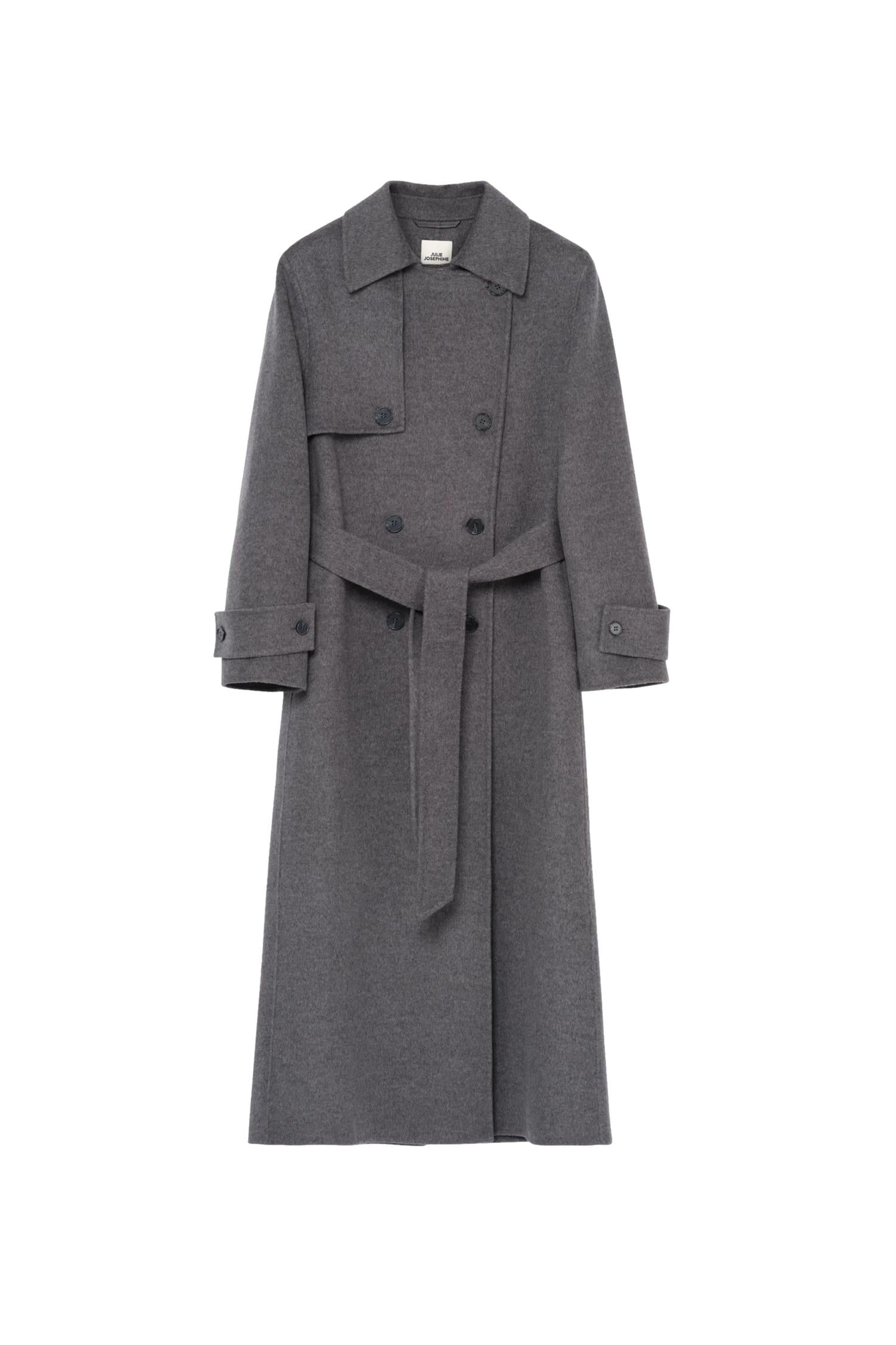 Julie Josephine Thale Wool Trenchcoat Jakke Mørkegrå - modostore.no