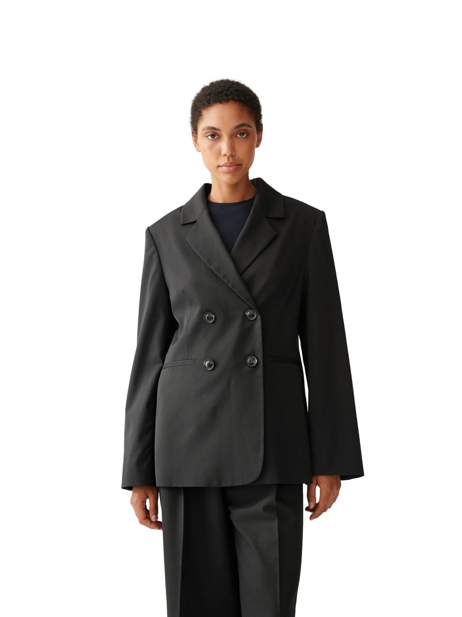 Julie Josephine Thea Twill Blazer Blazer Sort - modostore.no