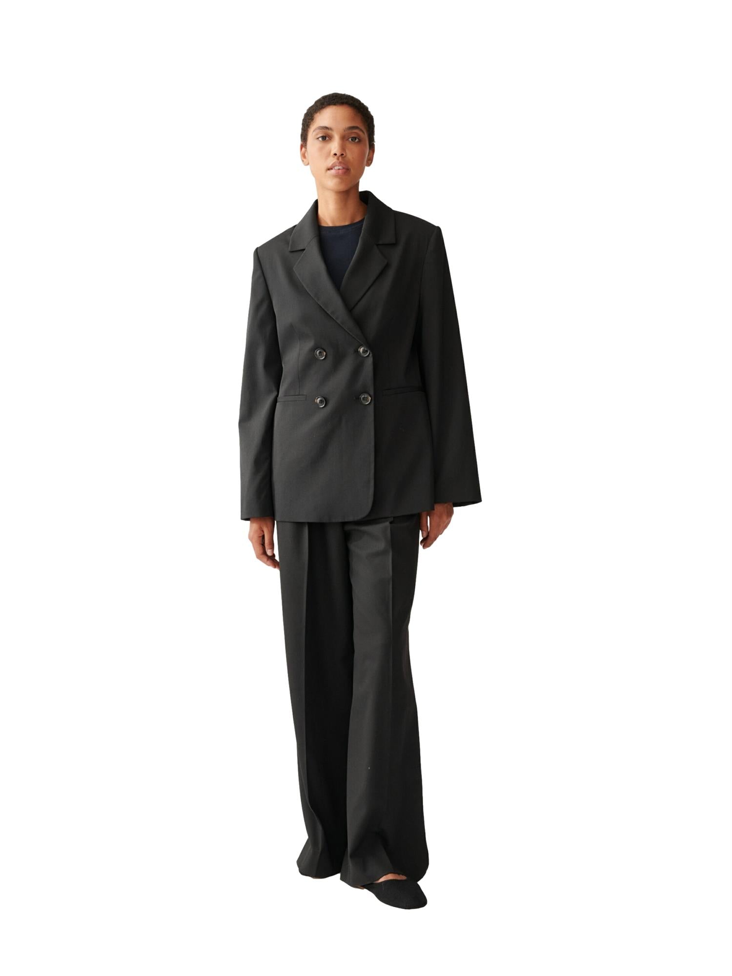 Julie Josephine Thea Twill Blazer Blazer Sort - modostore.no