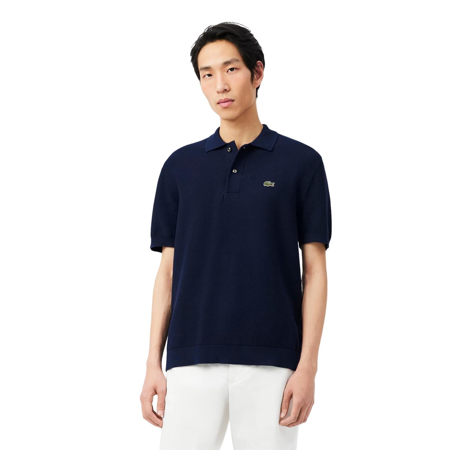 Lacoste Classic Fit Knitted Polo Shirt T-shirt Navy - modostore.no