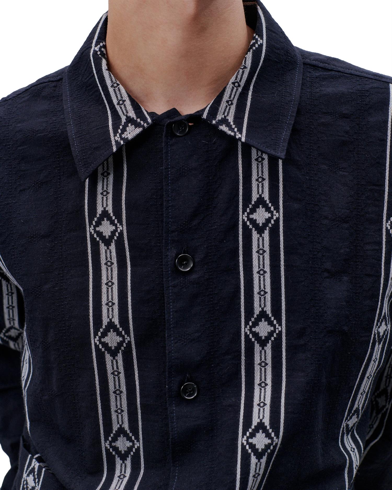 Libertine Libertine Venture Shirt Skjorte Stripet Mørkeblå - modostore.no