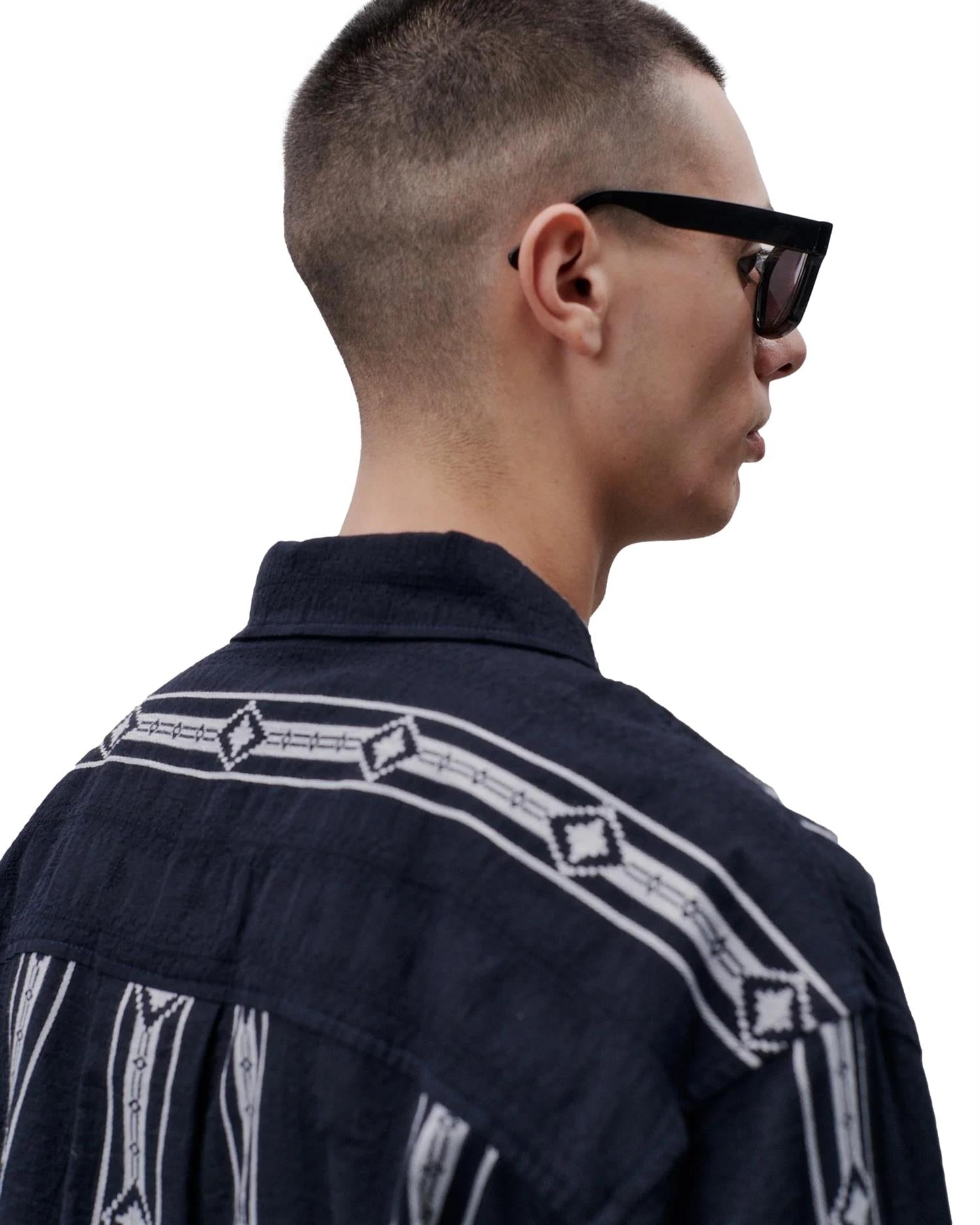 Libertine Libertine Venture Shirt Skjorte Stripet Mørkeblå - modostore.no