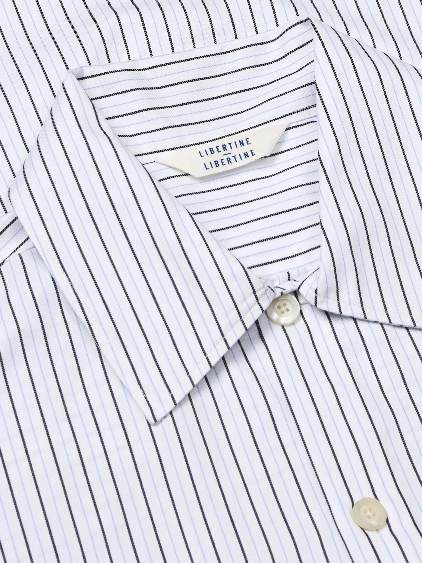 Libertine Libertine Venture Skjorte Black Blue Stripe - modostore.no