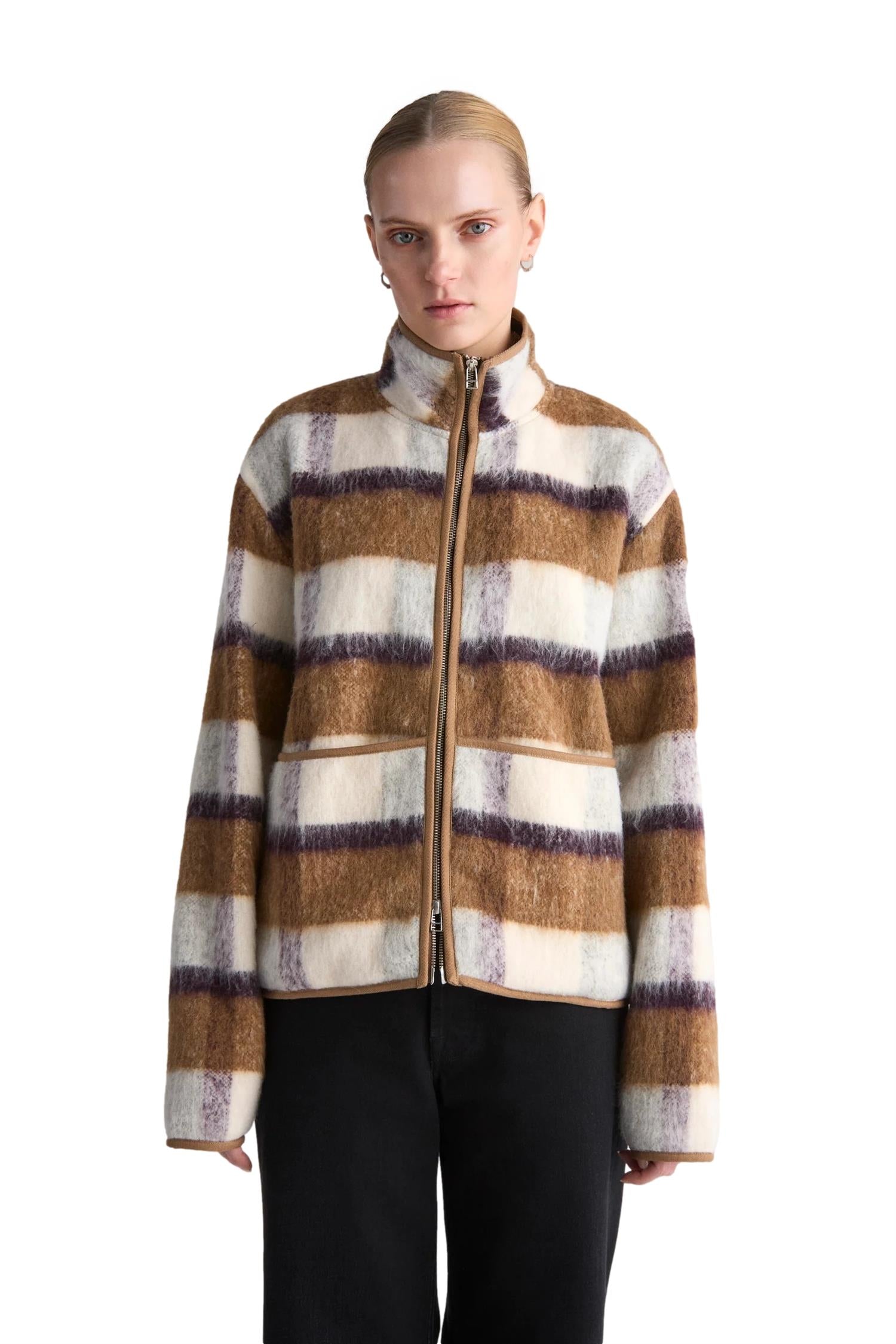 Livid Barkle Yellow Check Genser Gul - modostore.no