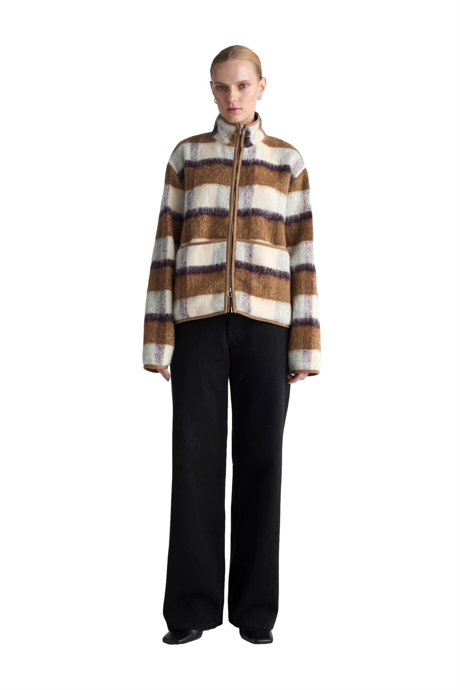 Livid Barkle Yellow Check Genser Gul - modostore.no