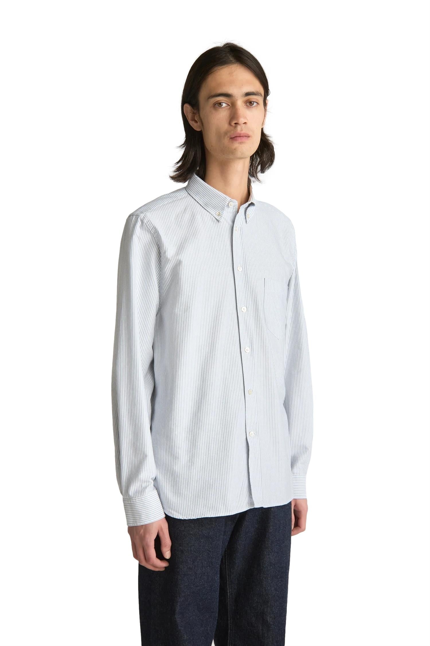 Livid Initial Navy Pinstripe Skjorte Striper - modostore.no