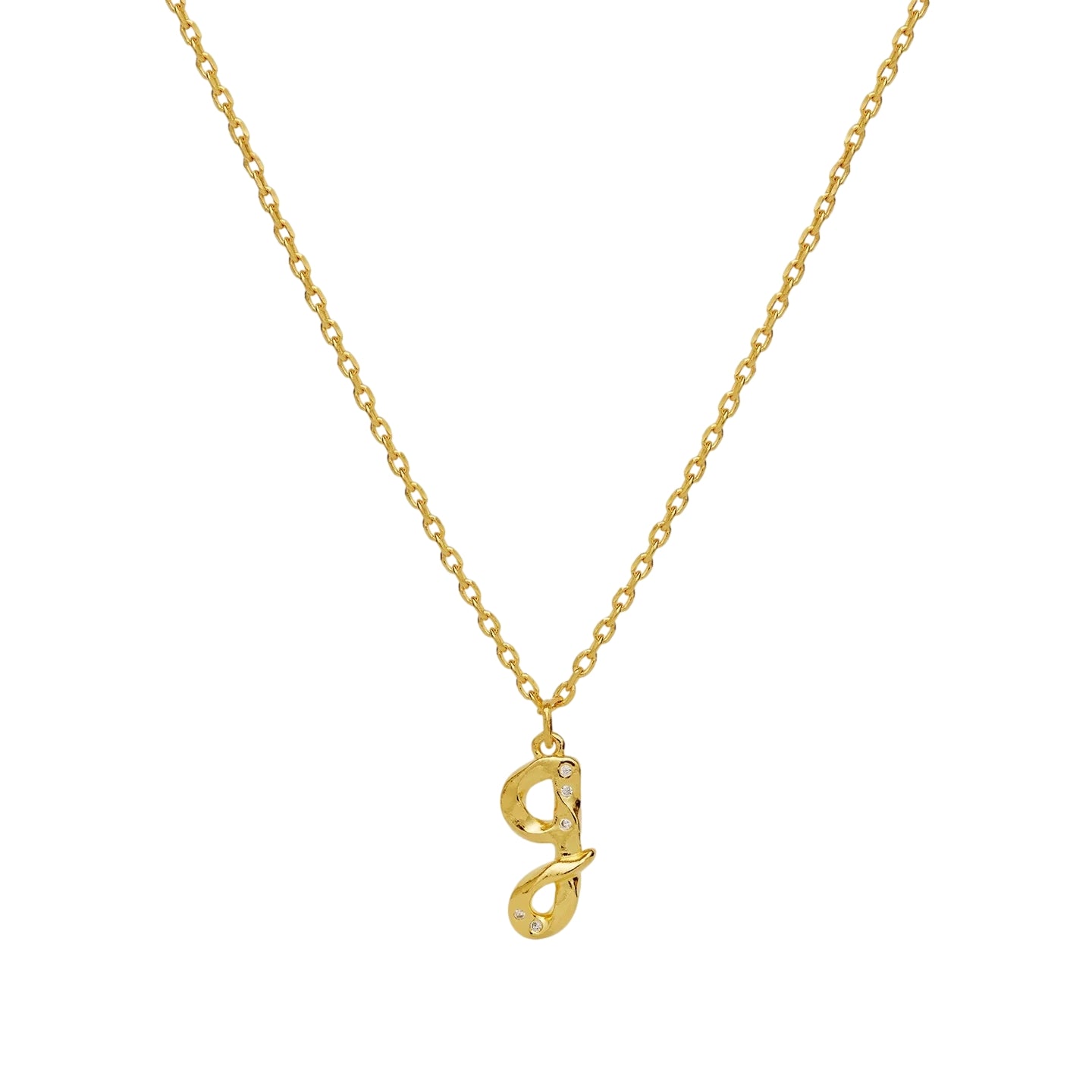 Maanesten G Alphabet Smykke Gull - modostore.no