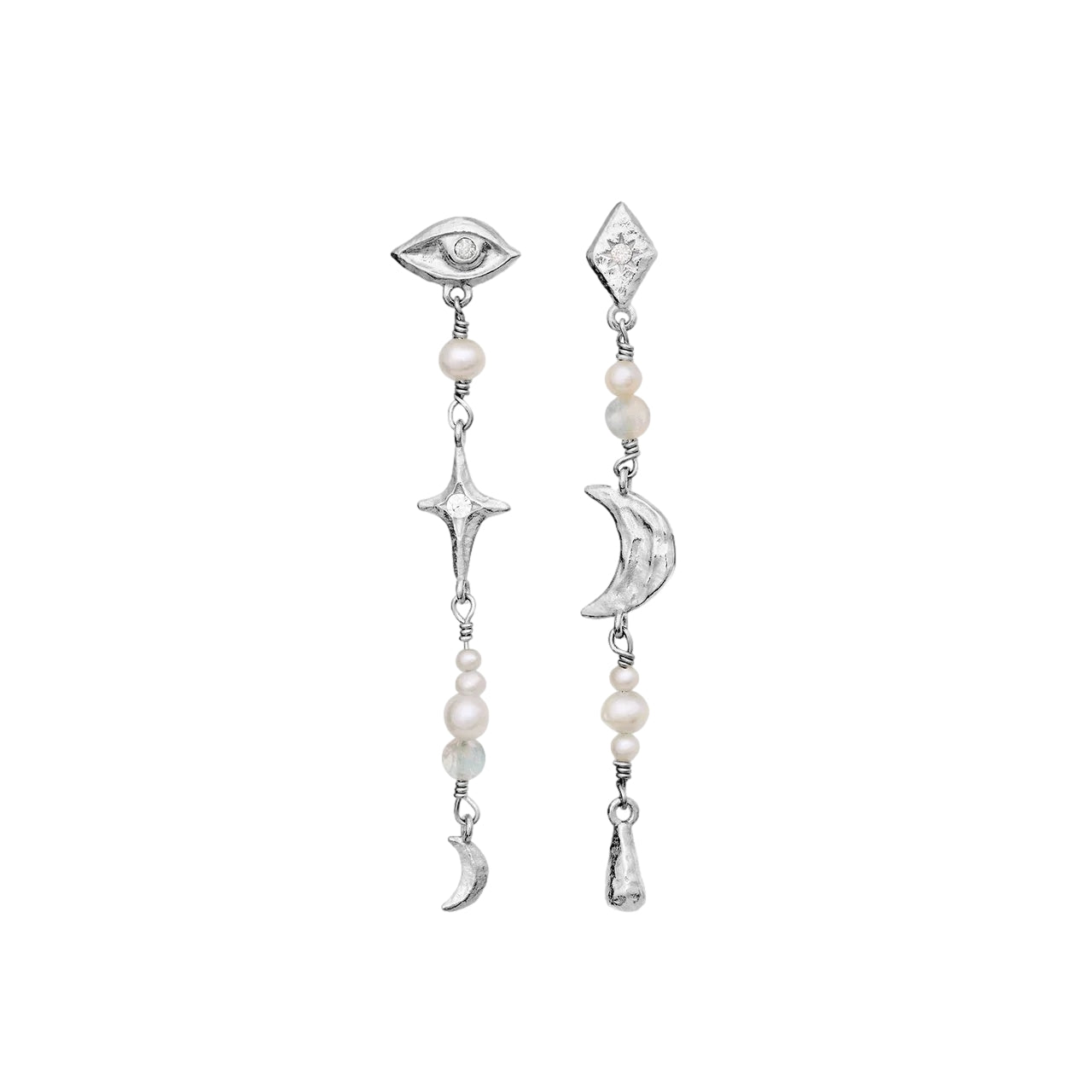 Maanesten Sissone Earrings Øredobber Sølv - modostore.no