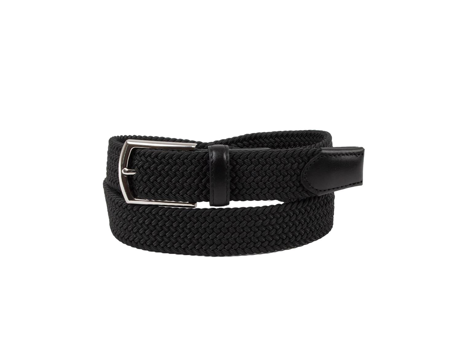 Manzini Montecristo Elastic Belt Belte Sort - modostore.no
