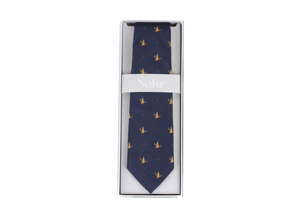 Manzini Nohr Michael Navy fuglemotiv Slips Navy - modostore.no