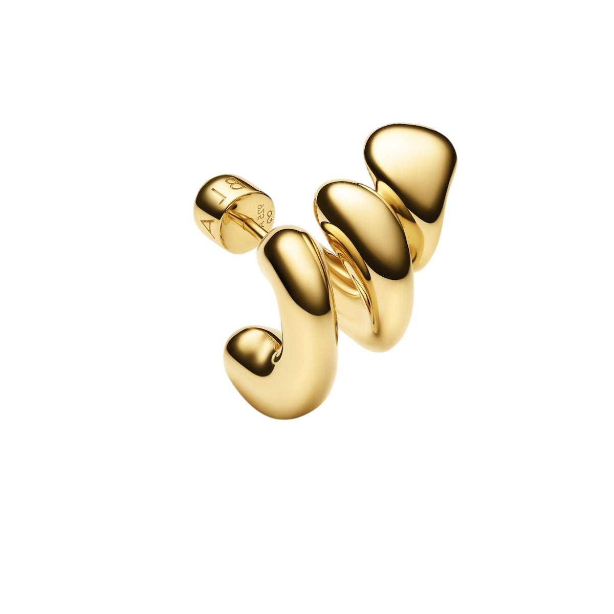 Maria Black Coil Crawler Earring Left Øredobber Gull - modostore.no