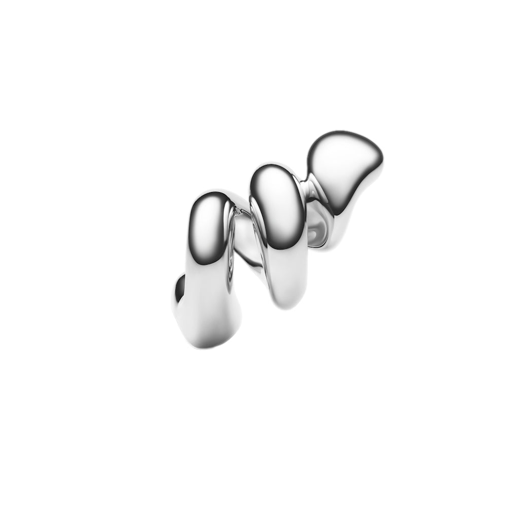 Maria Black Coil Crawler Earring Left Øredobber Sølv - modostore.no