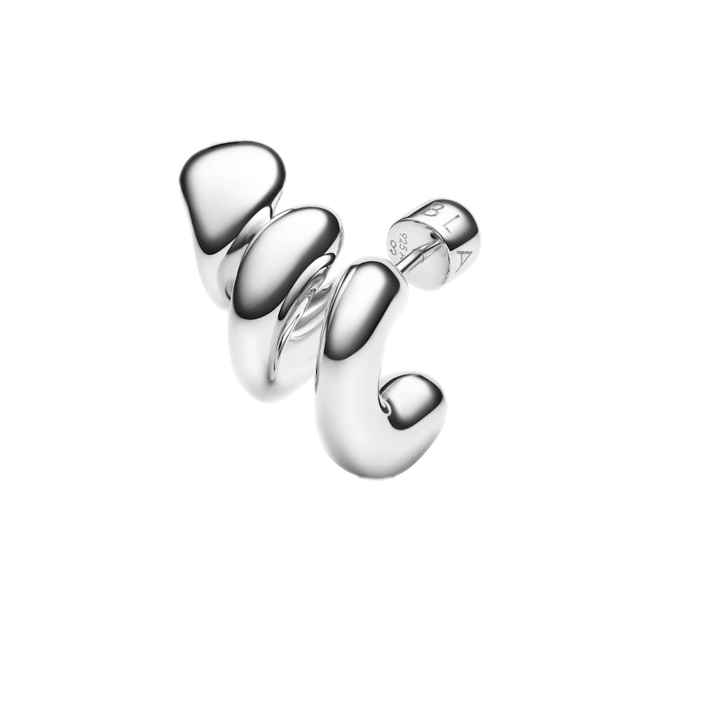 Maria Black Coil Crawler Earring Right Øredobber Sølv - modostore.no