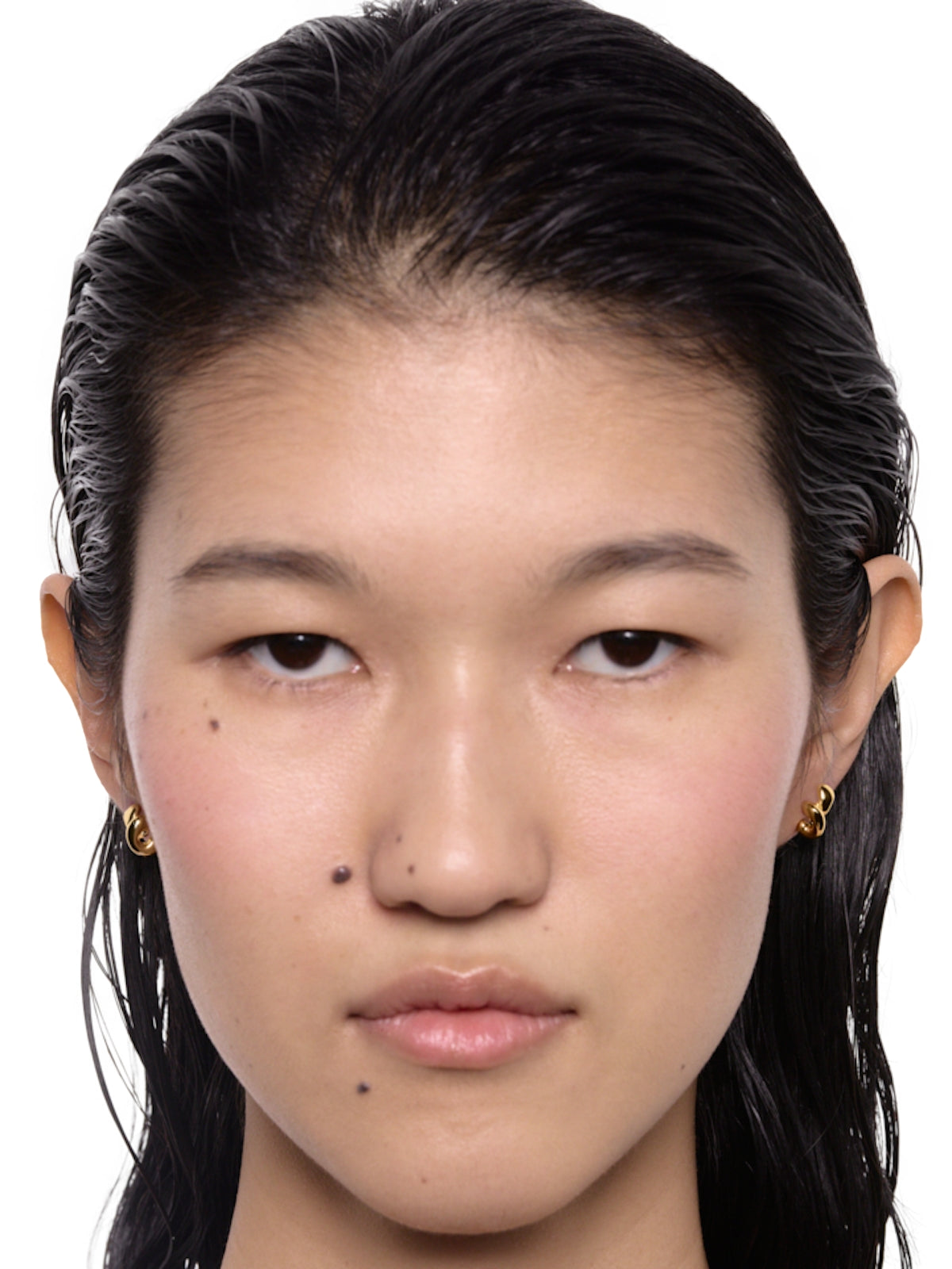 Maria Black Coil Whirl Stud Left Gold Øredobber Gull - modostore.no