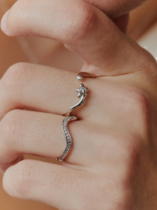 Maria Black Rose Ring Ring Sølv - modostore.no