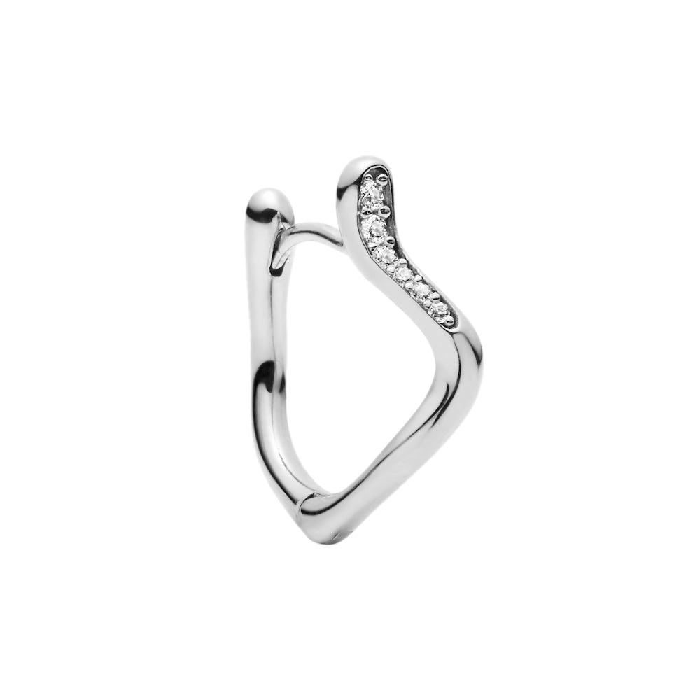 Maria Black Yasmin 12 Huggie Left Øredobber Sølv - modostore.no