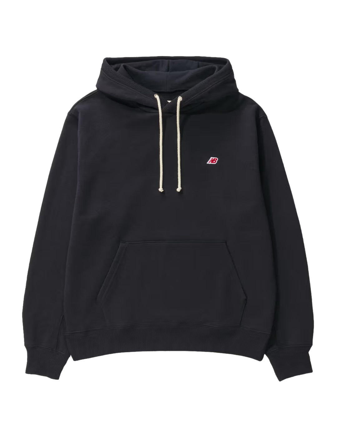 New Balance Made in USA Core Hoodie Hettegenser Vasket Sort - modostore.no