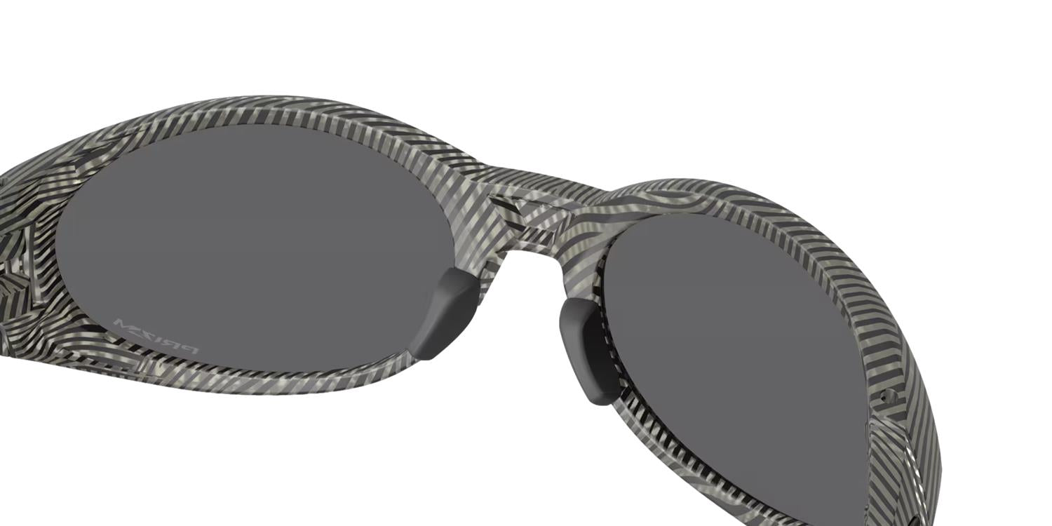 Oakley Eyejacket Redux solbriller med mørkegrå innfatning og mørke linser, sporty og stilfullt design.