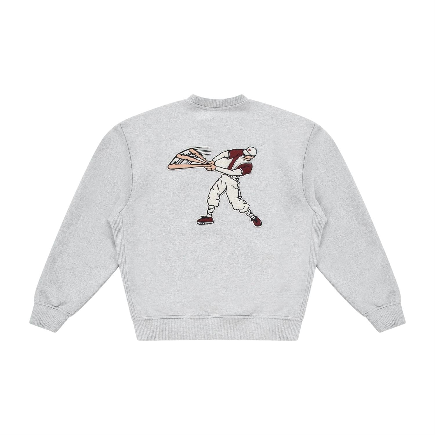 PAL At Bat Crewneck Crewneck Lys Grå Melert - modostore.no