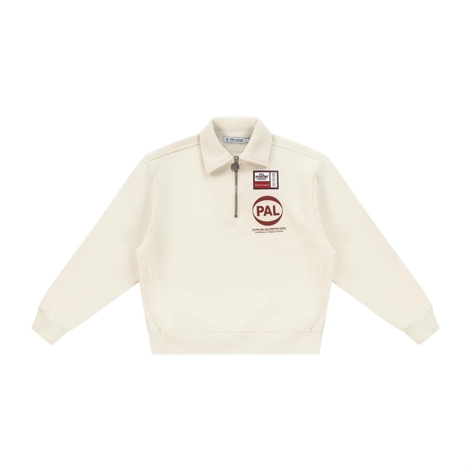 PAL Pre Game Half Zip Genser Off-White - modostore.no