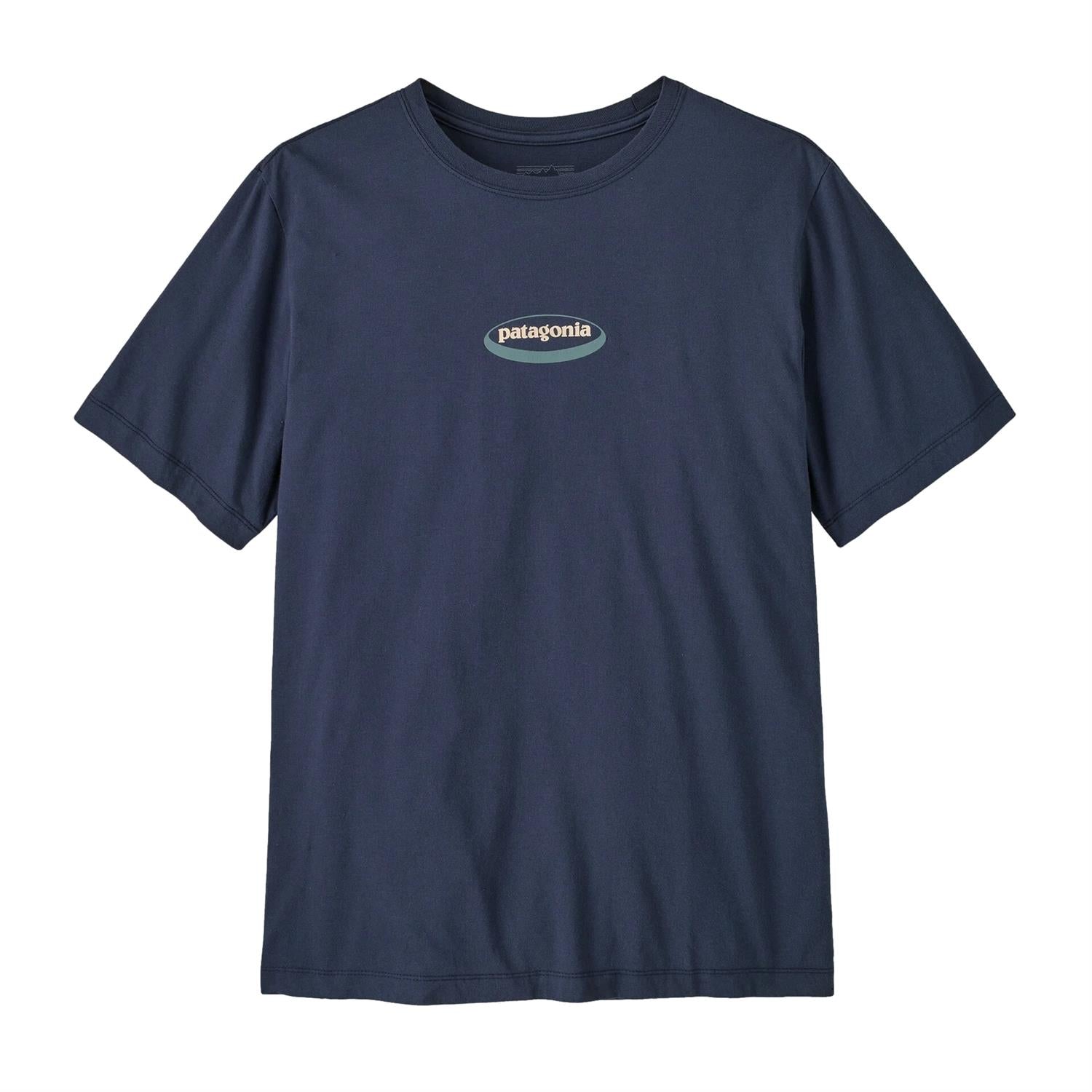 Patagonia Men's '95 Oval Logo T-Shirt New Navy Kaleido T-shirt Navy - modostore.no