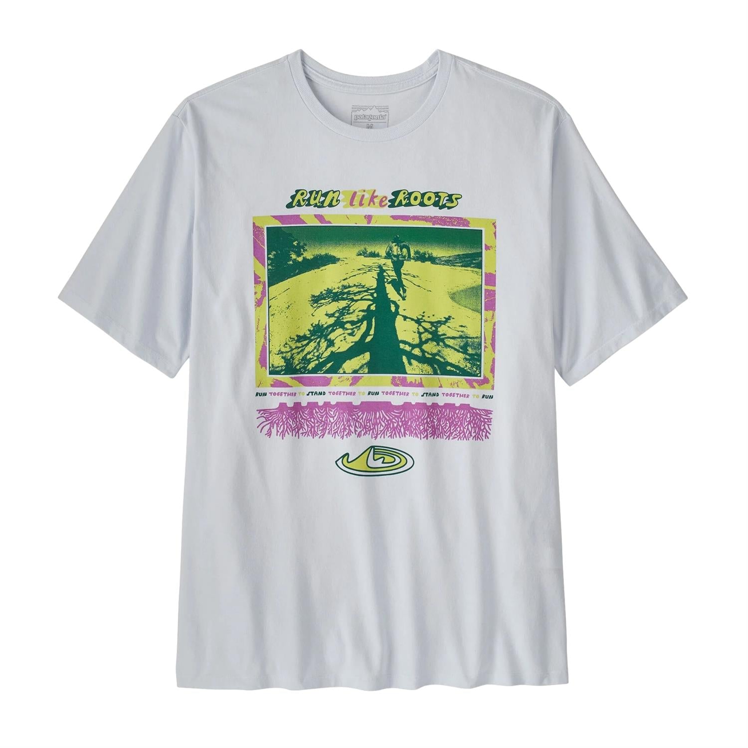 Patagonia Men's Run Like Roots Responsibili-Tee White T-shirt Hvit - modostore.no