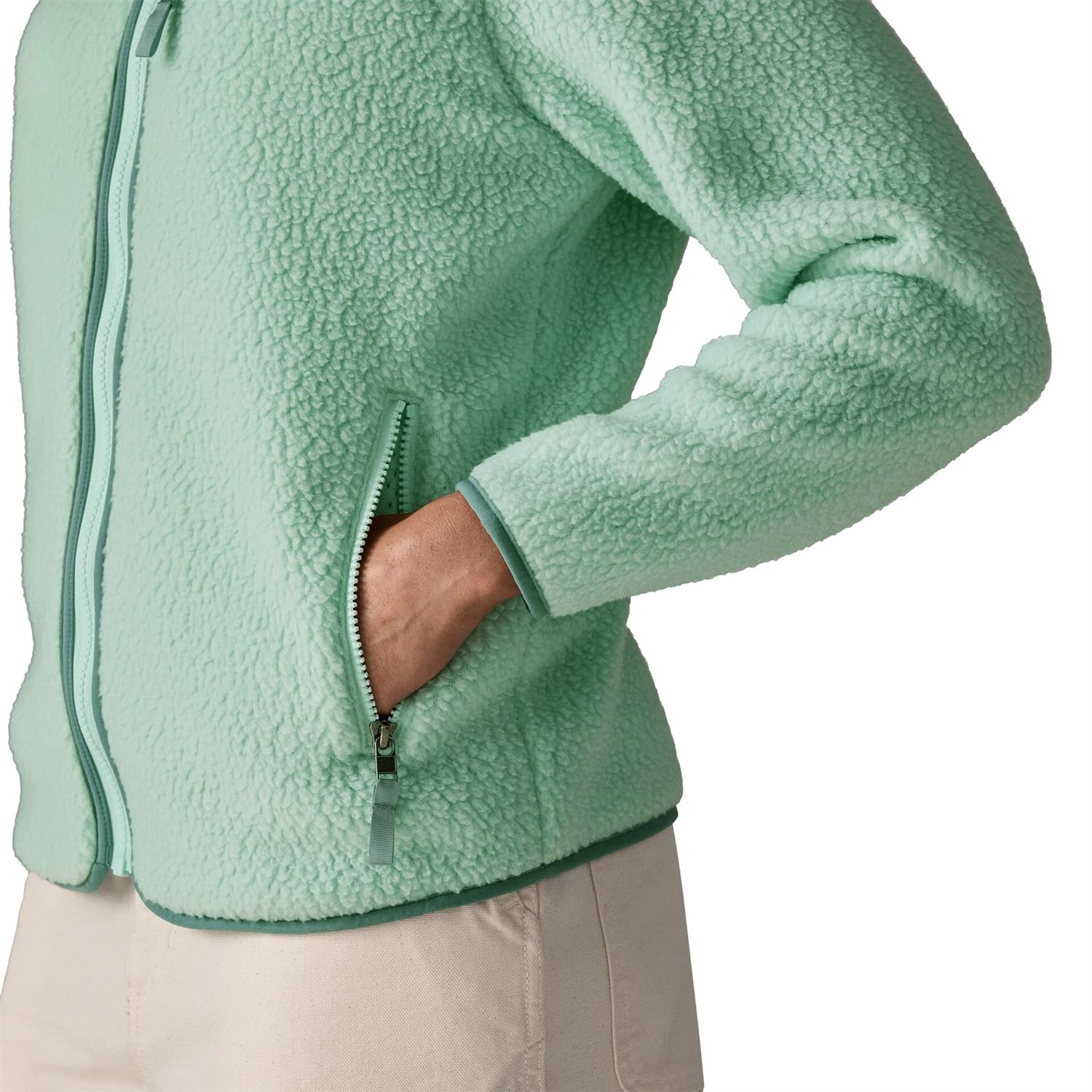 Patagonia Women's Retro Pile Jacket Thin Ice Jakke Turkis - modostore.no
