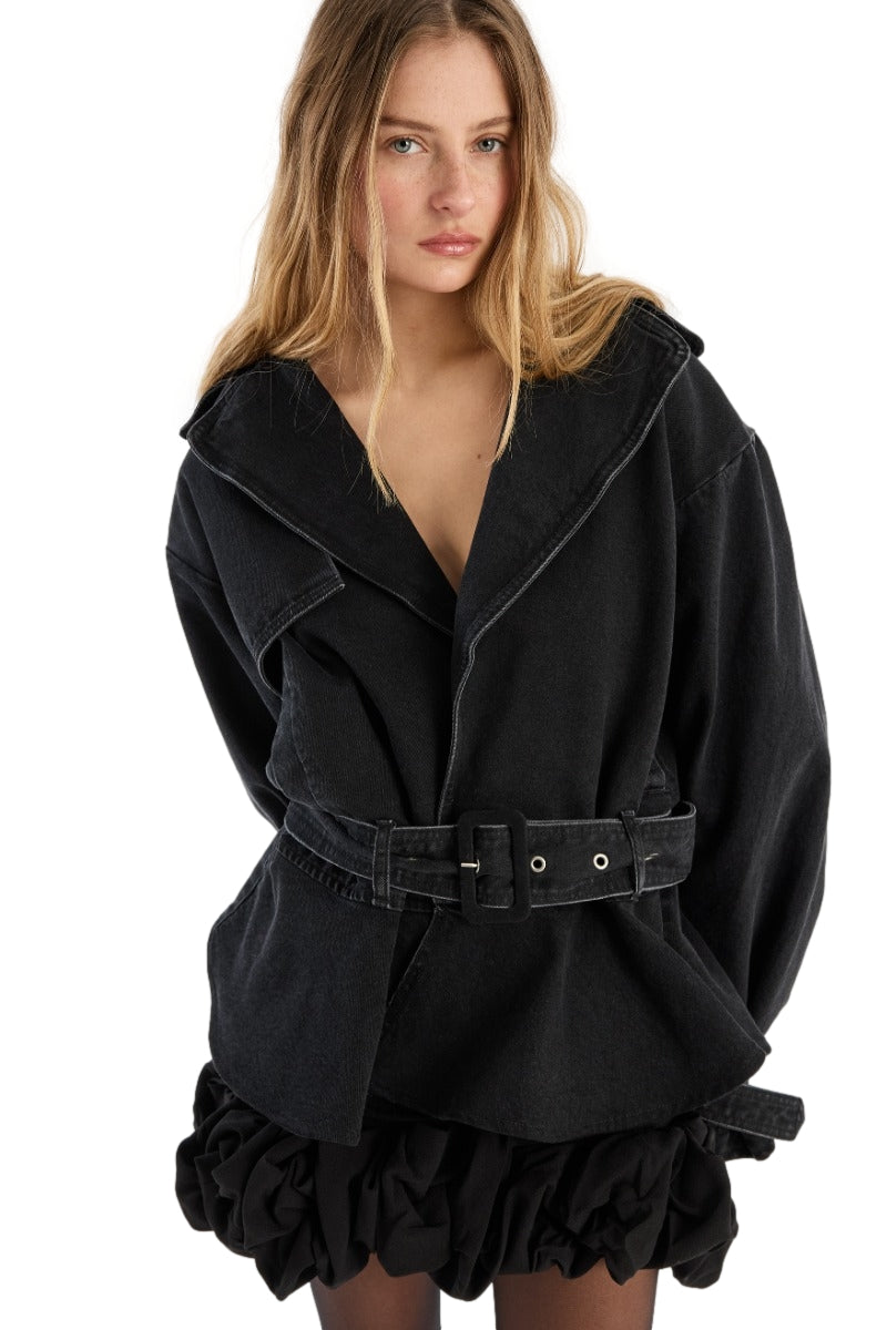 ROTATE Crepe Mini Skirt Skjørt Sort - modostore.no