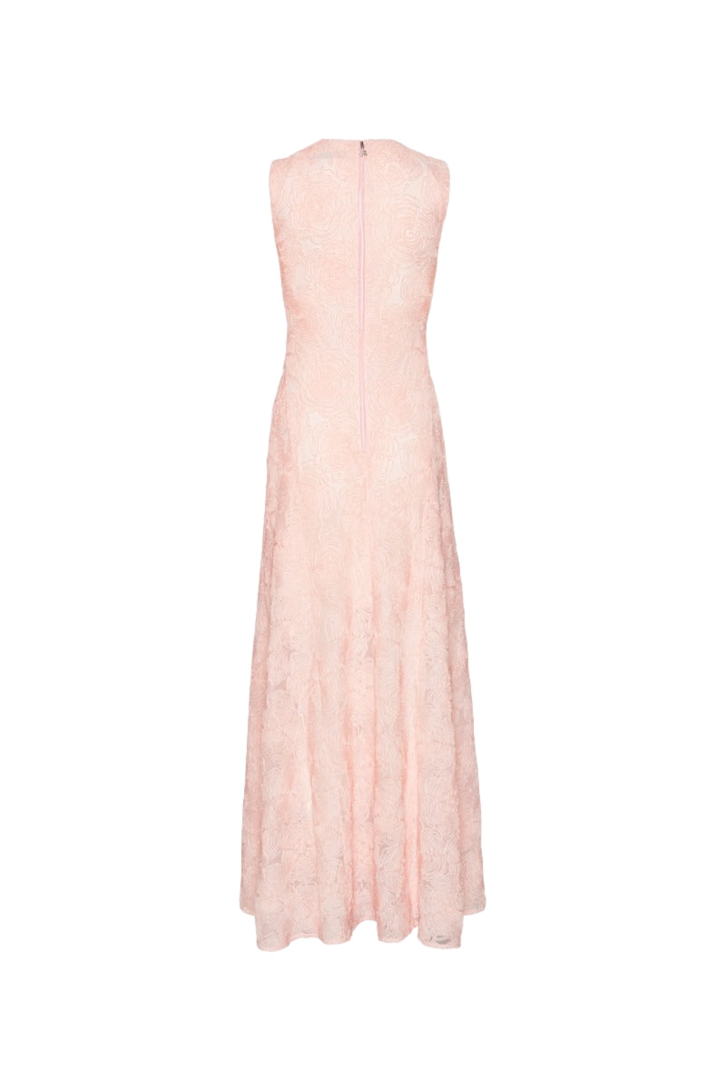 ROTATE Mesh Maxi Dress Kjole Lyserosa - modostore.no