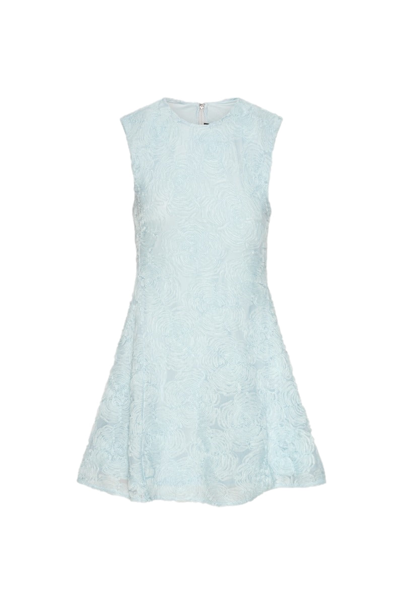 ROTATE Mesh Mini Dress Kjole Lyseblå - modostore.no