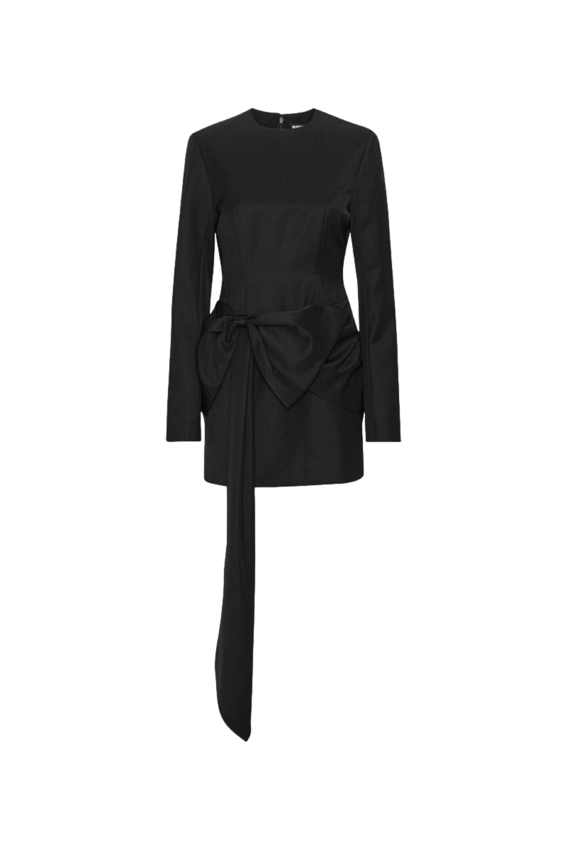 ROTATE Mini Dress W/LS Kjole Sort - modostore.no