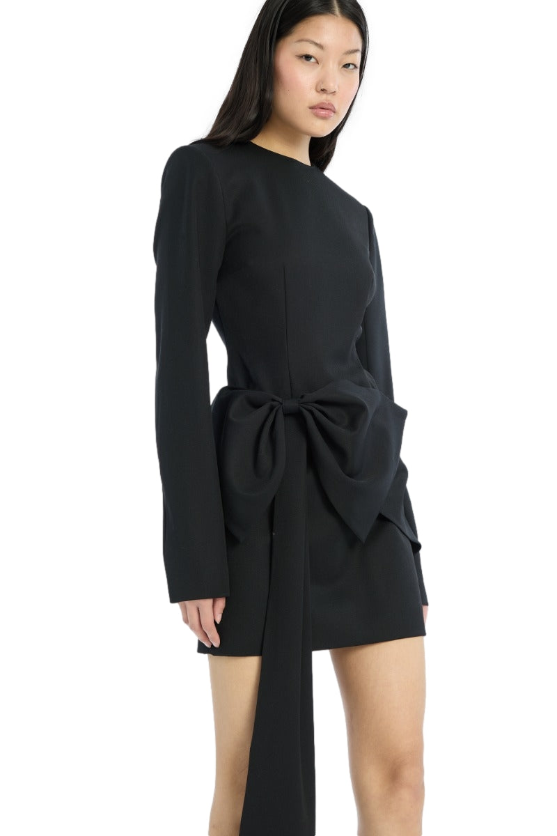 ROTATE Mini Dress W/LS Kjole Sort - modostore.no