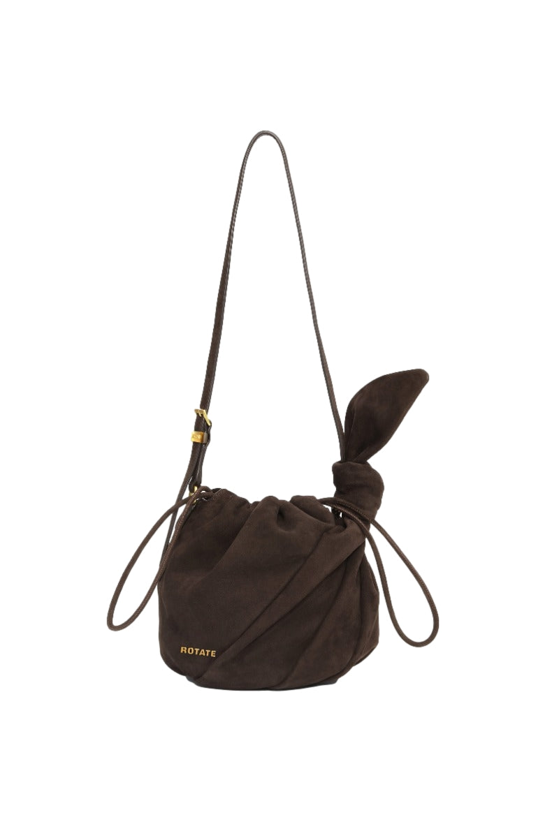 ROTATE Suede Bon Bon Bag Veske Mørkebrun - modostore.no