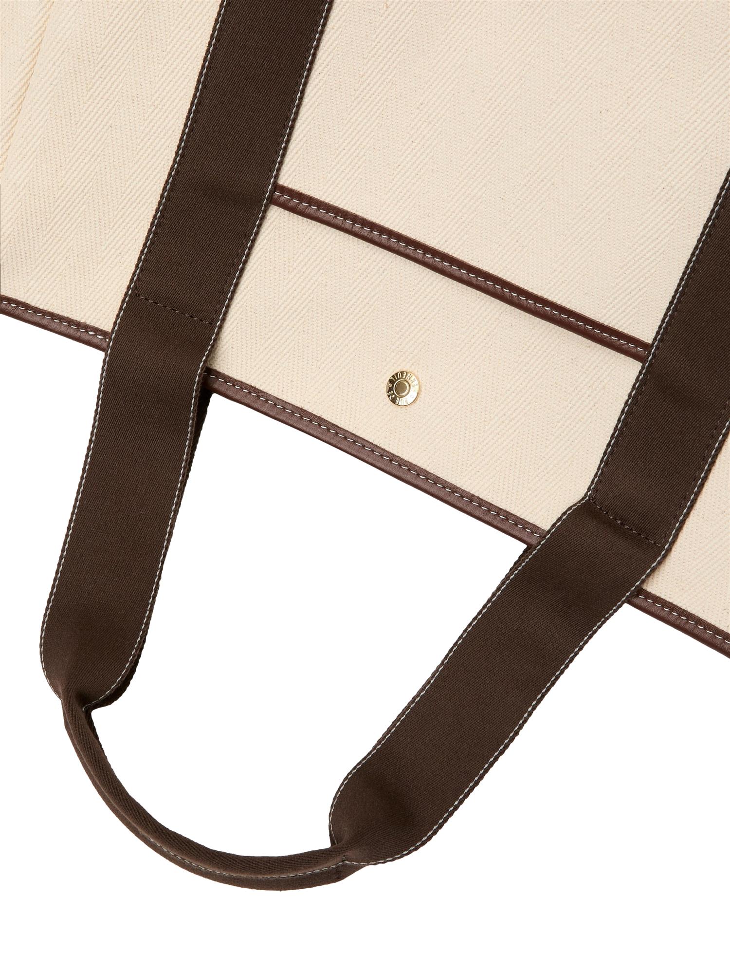 Rue de Verneuil Traversée L Pocket White Canvas/Mini Sellier Brown Veske Off-White Og Brun - modostore.no