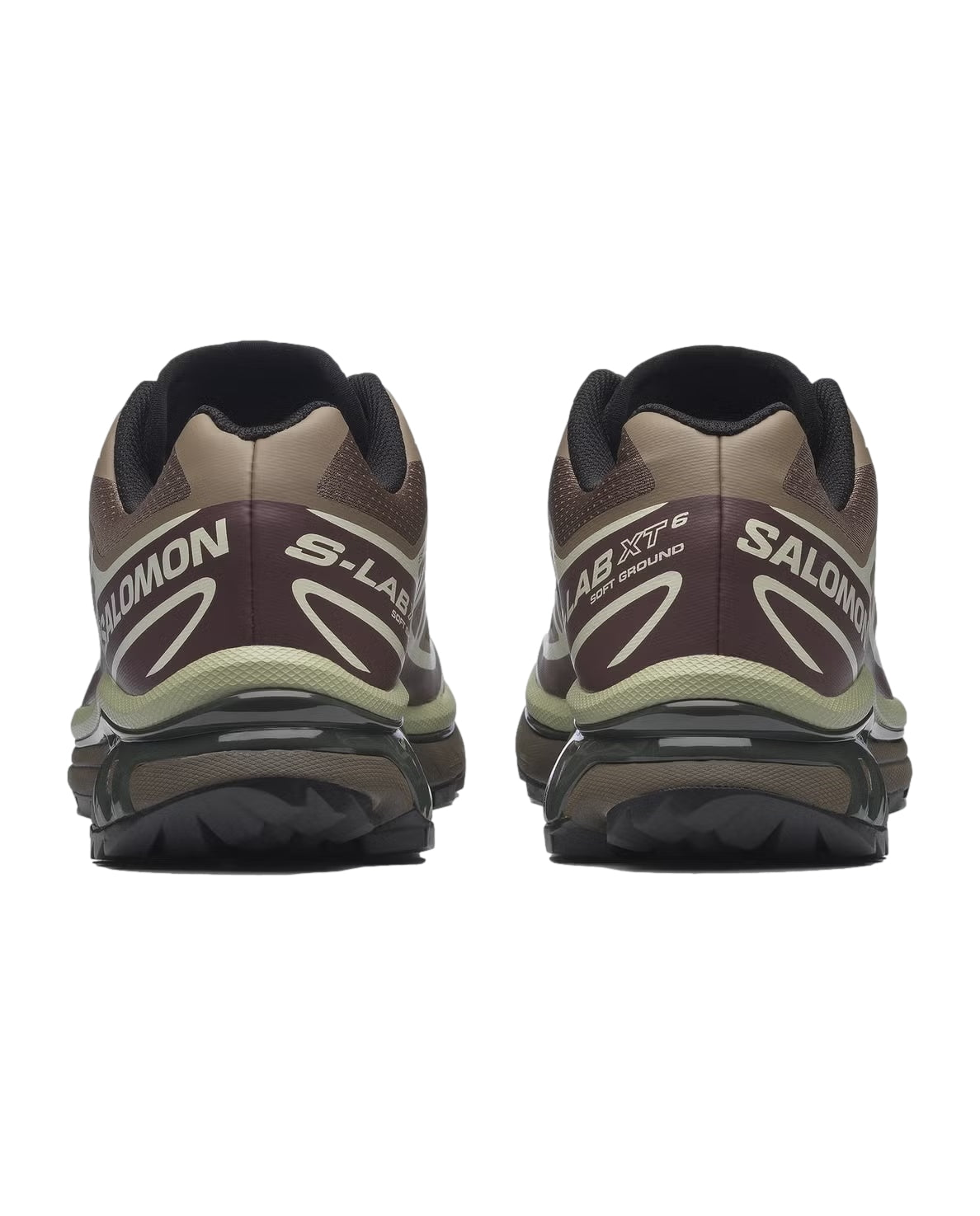 Salomon XT-6 joggesko i lys brun med walnut og huckleberry detaljer, designet for komfort og stil.
