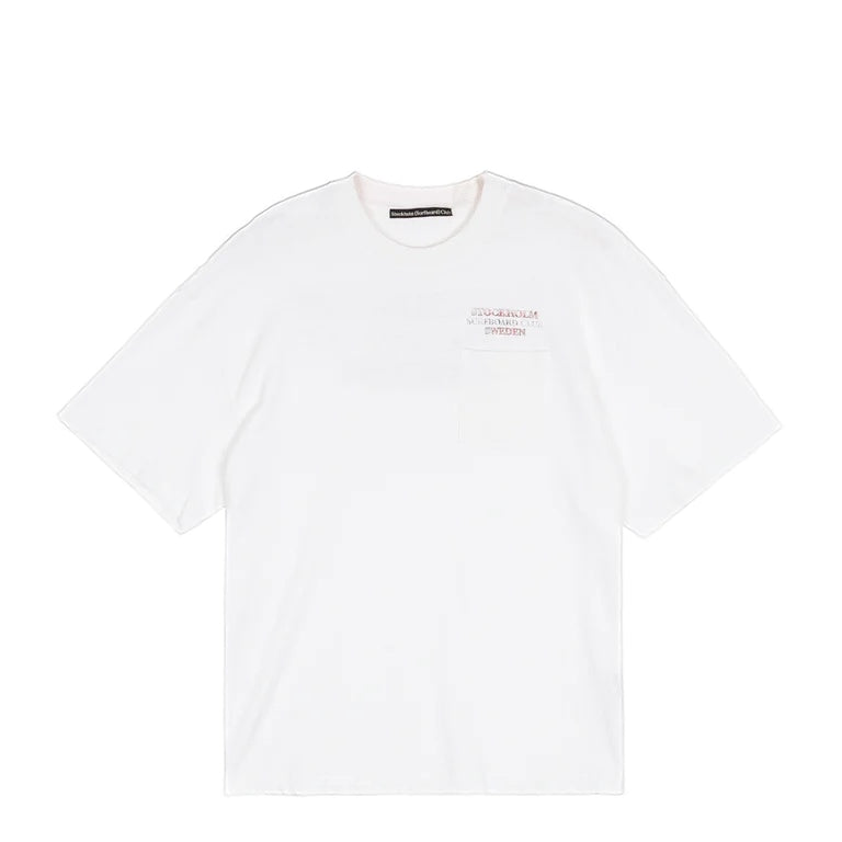 Stockholm Surfboard Club Pocket Tee Life T-shirt Hvit - modostore.no