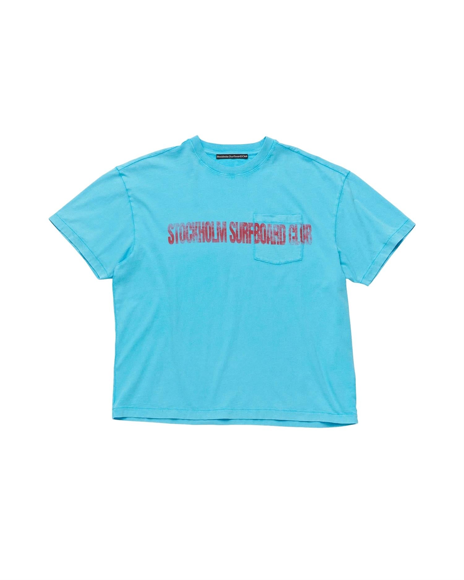 Stockholm Surfboard Club Pocket Tee Life T-shirt Turkis - modostore.no