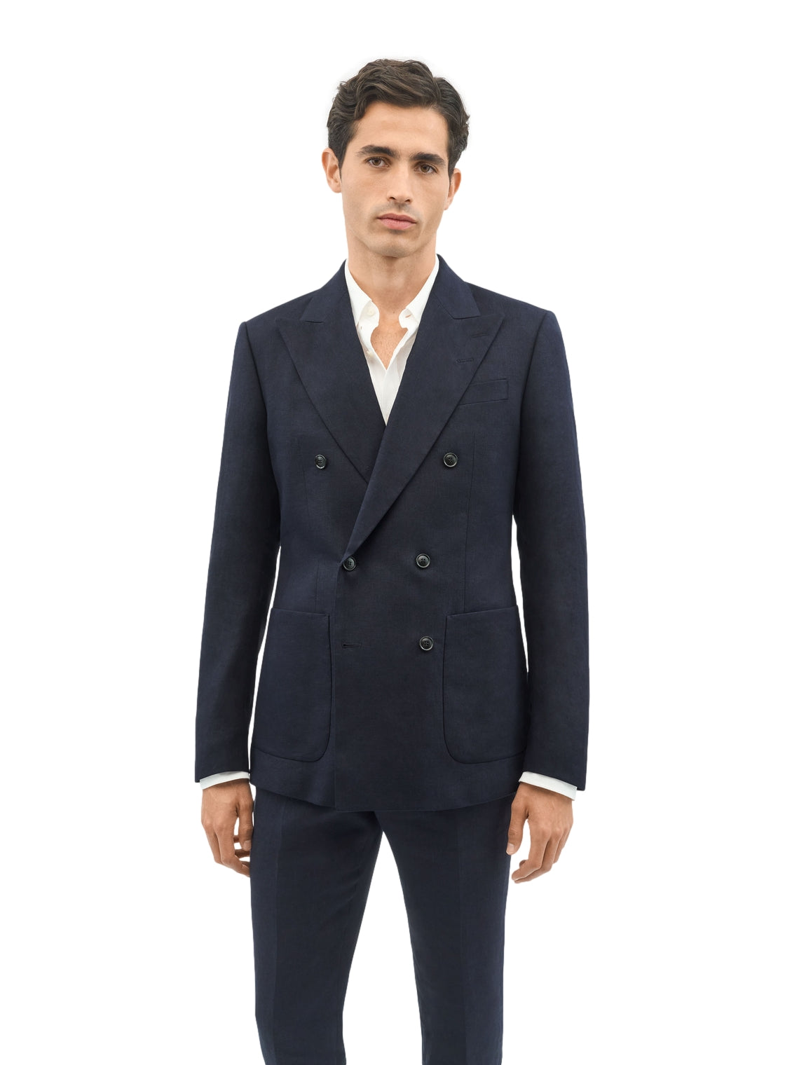 Tiger of Sweden Joachim Double-Breasted Blazer Dressjakke Mørkeblå - modostore.no