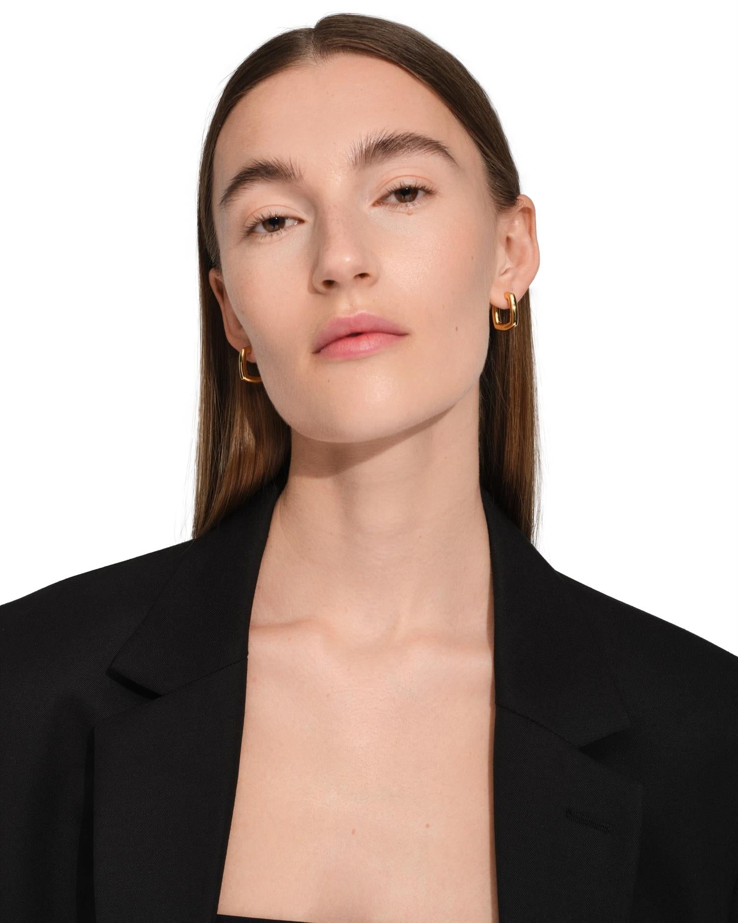 Tom Wood Frame Hoops M Øredobber Gull - modostore.no