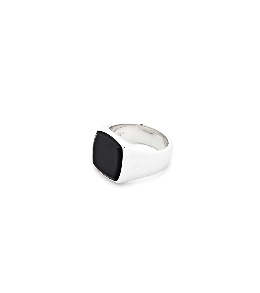 Tom Wood The Cushion Black Onyx Ring Sølv - modostore.no